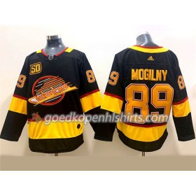 Vancouver Canucks Alexander Mogilny 89 Flying Skate 50th Anniversary Adidas 2019-2020 Zwart Authentic Shirt - Mannen